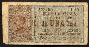 Włochy, 1 lir 1914