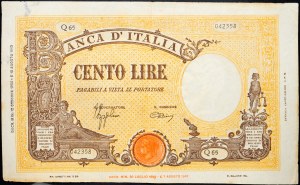 Itálie, 100 lir 1943