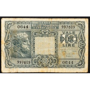 Italy, 10 Lire 1944