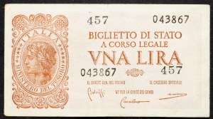 Italie, 1 Lire 1944