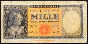 Italy, 1000 Lire 1947