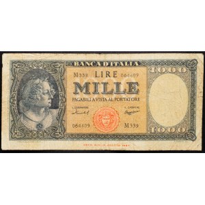 Italy, 1000 Lire 1947