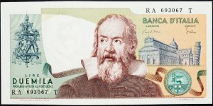 Itálie, 2000 lir 1973