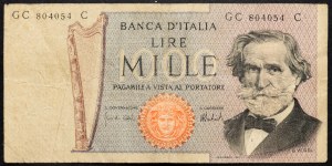 Itálie, 1000 lir 1975