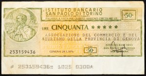 Itálie, 50 lir 1976