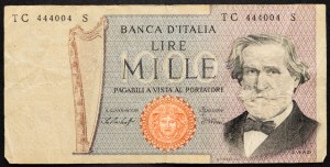 Itálie, 1000 lir 1977