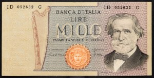 Itálie, 1000 lir 1980