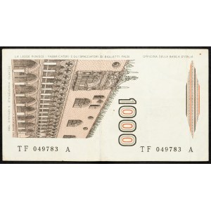 Italy, 1000 Lire 1982