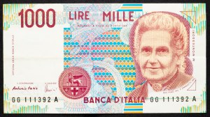 Italie, 1000 Lire 1990