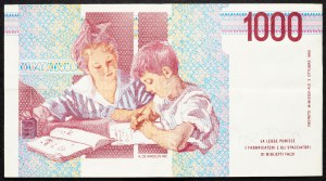 Itálie, 1000 lir 1990