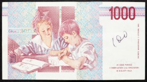 Itálie, 1000 lir 1990