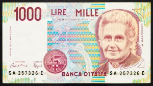 Italie, 1000 Lire 1990