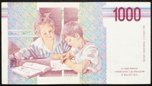 Italy, 1000 Lire 1990