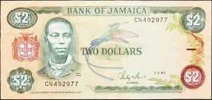 Jamaica, 2 Dollars 1987