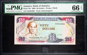 Jamaica, 50 Dollars 2002