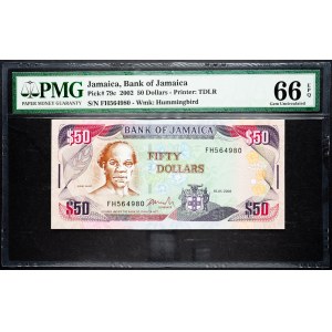 Jamaica, 50 Dollars 2002