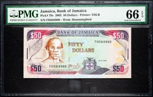 Jamaica, 50 Dollars 2002