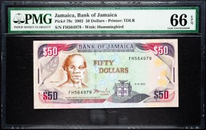 Jamaica, 50 Dollars 2002