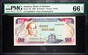 Giamaica, 50 dollari 2002