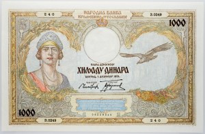 Jugoslawien, 1000 Dinara 1931