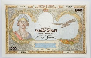 Jugoslavia, 1000 Dinara 1931