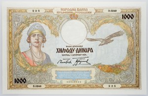 Jugoslavia, 1000 Dinara 1931