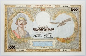 Jugoslawien, 1000 Dinara 1931