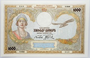 Jugoslavia, 1000 Dinara 1931