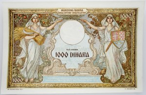 Jugoslavie, 1000 Dinara 1931