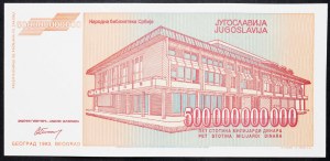 Jugoslavie, 500000000000 Dinara 1993
