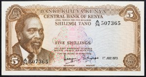 Kenya, 5 Shilingi 1973