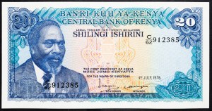 Kenya, 20 scellini 1978