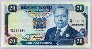 Kenia, 20 szylingów 1991