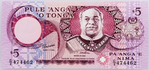 Kráľovstvo Tonga, 5 Pa'anga 1995