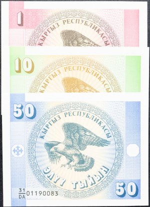 Kyrgyzstán, 1, 10, 50 Tyiyn 1993
