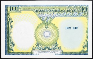 Laos, 10 kipów 1962 r.