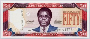 Liberia, 50 dolarów 1999