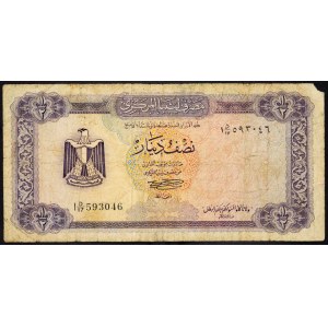 Libya, 1/2 Dinar 1972
