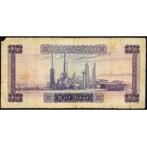 Libya, 1/2 Dinar 1972