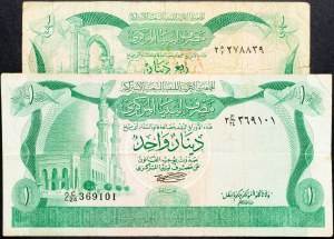 Libia, 1/4, 1 dinaro 1981