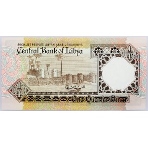 Libya, 1/4 Dinar 1990