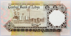 Libya, 1/4 Dinar 1990