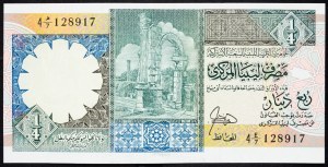 Libya, 1/4 Dinar 1990