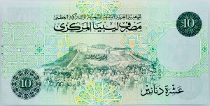 Libia, 10 dinari 1991