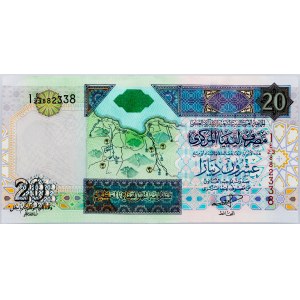 Libia, 20 dinarów 2002