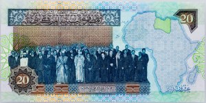 Libya, 20 Dinars 2002