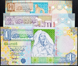 Libia, 1/4, 1/2, 1 Dinar 2002