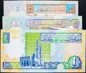 Libyen, 1/4, 1/2, 1 Dinar 2002