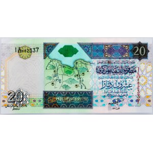 Libya, 20 Dinars 2002