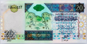Libya, 20 Dinars 2002